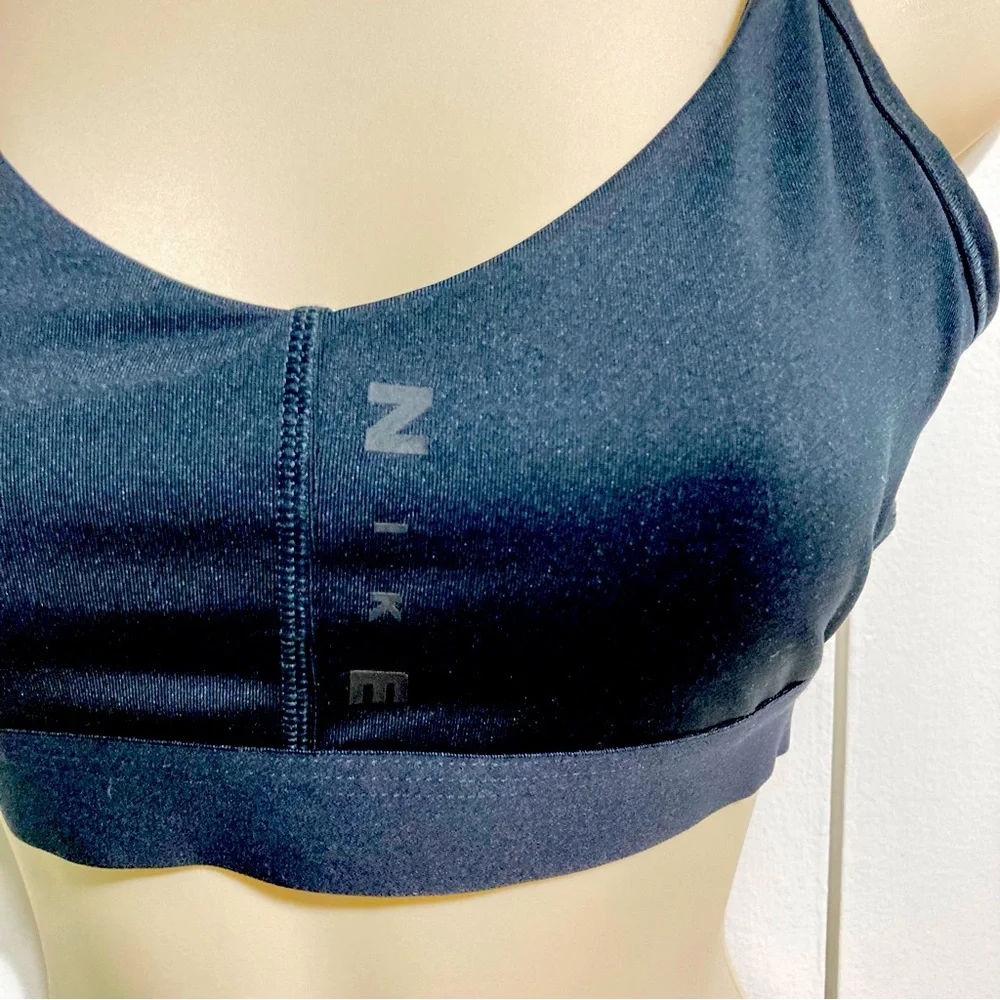 NIKE Dri-fit Light Support Criss Cross Mesh Back Sports Bra Black Womens Medium